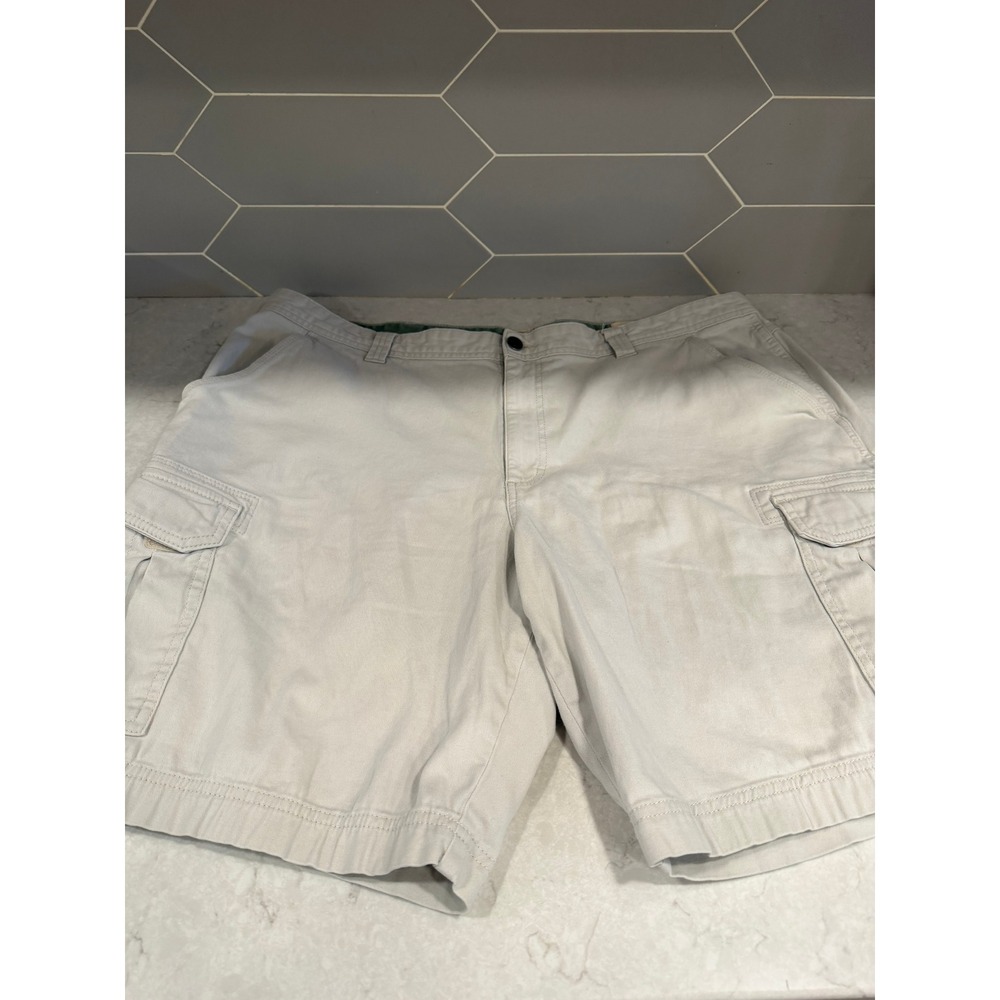 RedHead Brand Co Mens Cargo Shorts Size 42 Stone Beige Cotton Canvas Hiking Work